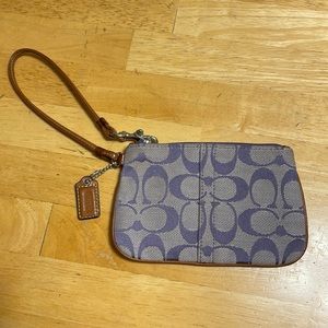 Lilac Coach Wristlet